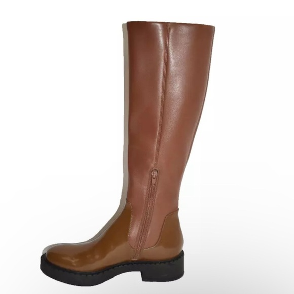 Jeffrey Campbell Lennard Knee High Riding Boot Two Tone   Brown Leather  SZ 7 - Picture 2 of 6